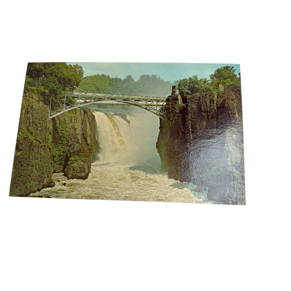 Vintage Great Falls of the Passaic River Paterson NJ Postcard Dexter Press